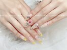 スカルプ長さだしフレンチネイル