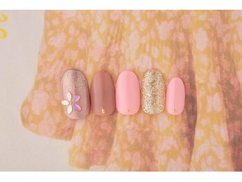 エムスラッシュ フィール 東戸塚店(M.SLASH)/フラワーホログラムネイル