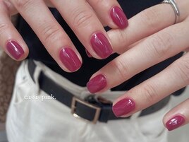 パープルワンカラーネイル