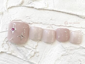 ネイルメゾン 池袋店(NAIL MAISON)/キラキラピンクフット¥9000