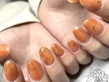 べっこう風ネイル