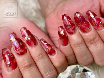 カラーネイル(Color nail)の写真/短時間で仕上がりの良さ◎スカルプで長さだし♪美しいフォルムにこだわった高技術で理想の指先を叶えます◇