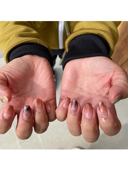 スリーバイザサロン フジサワ(THREE by the salon fujisawa)/季節感たっぷりニュアンスネイル