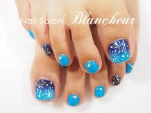 ネイルサロン ブランシュール(Nail Salon Blancheur)/【夜空の花火ネイル】　フット