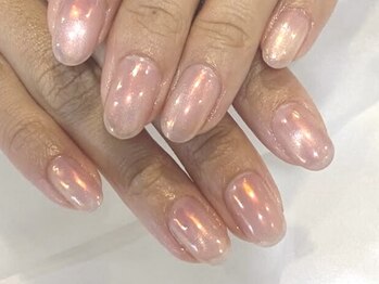 フェミニンネイル(Feminine Nail)/オーロラミラーネイル