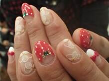 ネイルサロンアンドスクール ノーブ(no bu)/【OrderNail】いちごネイル