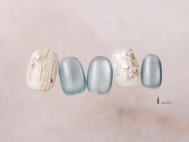寒色ニュアンスネイル
