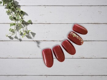 FAST NAIL 荻窪駅前店【パラジェル/ジェルネイル専門/定額/マグネット/フットネイル】/フレンチ 雪の結晶【11545】