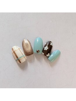 バレンタインネイル