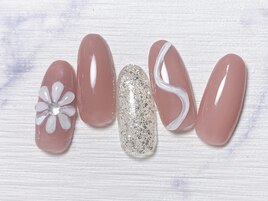 ぷっくりお花ネイル