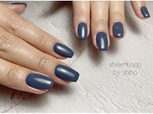 アトリエループ(atelier Loop by shiho)/くすみブルーワンカラー