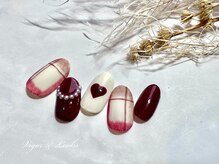 ヴィガー アンド ルックス 白金 目黒(Vigor&Looks)/チェックネイル　レッド