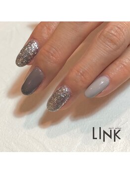 リンク(LINK)/グレー　大人ネイル