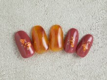 ティアリーネイル コレットマーレ店(Tiary Nail)/ボルドーべっ甲ネイル