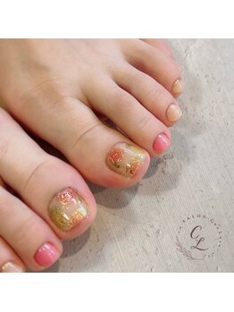 手描きフラワーで雰囲気チェンジ