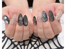 長さ出し/ハロウィンネイル