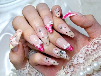 プティネイル(Puty Nail)/はなまるおばけ フレンチネイル