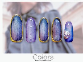 "デニムブルー"マグネットネイル