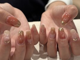 秋色ニュアンスネイル