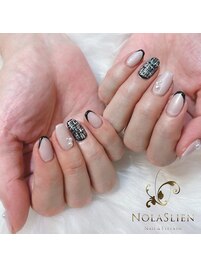 ツイードネイル 　フレンチ