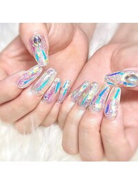 うるうるオーロラネイル ￥8,250