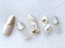 おしゃれニュアンス春ネイル