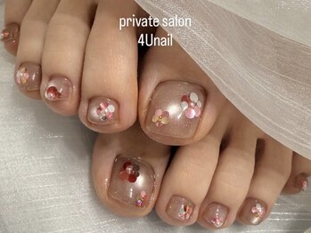 フォーユーネイル(4U nail)の写真/【サンダルの季節目前】足元から気分UP♪美フォルムにこだわったトレンド感満載の大人可愛いフットネイル