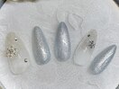 雪の結晶ネイル