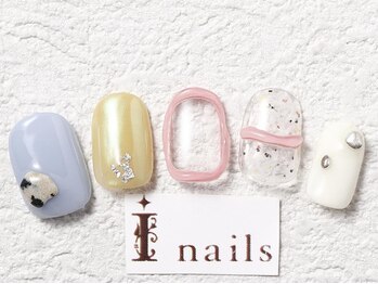 アイネイルズ 梅田店(I nails)/ぷっくりニュアンス￥8200