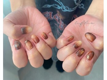 ～brown nuance nail～