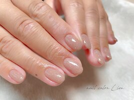 ベージュワンカラーネイル