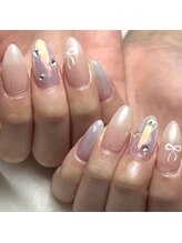 レイネイル 岐阜茜部店(RAY NAIL)/オーロラ×ピンク