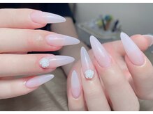メオネイル(MEO NAIL)/ホワイトフラワーネイル