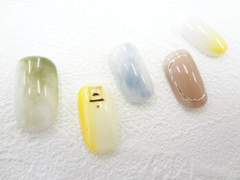 ネイルサロン クイール 小山店(NAIL SALON QUILL)/カラフルぬりかけニュアンス