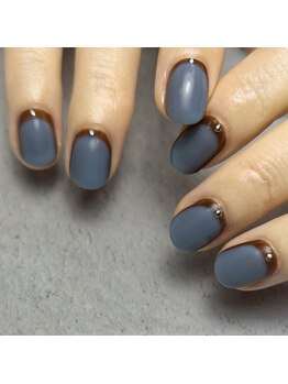 ブラウン×ブルー