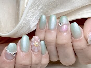 オーラムネイル(Aurum Nail ）)の写真/【ハンド★120分持込ゴージャスデザイン¥9800~】時間内でアート・パーツなど何でもOK♪メニュー変更も可能!