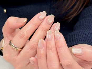 グロスネイル(gloss nail)/ジェル/マグネット/細フレンチ