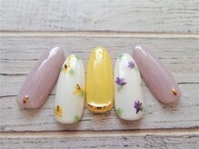 ブランロール 中目黒店(Blanl'or)/ドライフラワーネイル