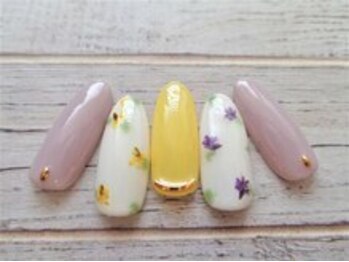 ブランロール 中目黒店(Blanl'or)/ドライフラワーネイル