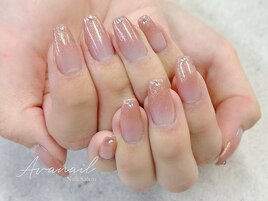 【ストーンシンプルネイル】