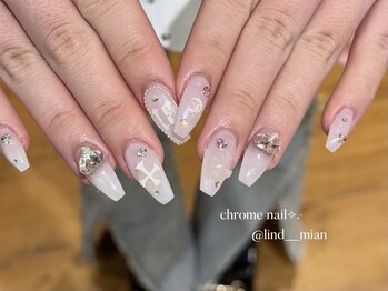 リンドネイル バイ モカ アンド ララ(Lind nail by moca and LaLa)/【mian】クロムネイル
