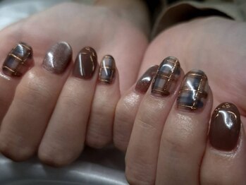 moqu.【モク】/タータンチェックネイル
