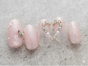 ネイルサロンアンドスクール ミュー(Nail Salon & school mieux)/ラインストーンネイル