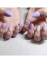 ラグネル(Luxnal)/パープルシンプルネイル