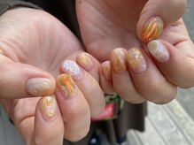 ネイルアルケー(Nail ARCHE)/クリアオレンジニュアンス