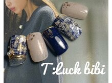 ティーラック ビビ(T:Luck bibi)/【大人ネイビー×ツイード】