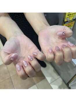 エーナイン イオンモール苗穂店/ピンクガーリーネイル