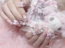 モカ 京橋(moca)/【Akari】ピンクきゅるんネイル