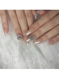 ホワイトミラーネイル