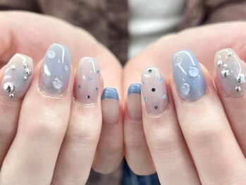 ローランリム(LORAN Lim)/水色ドットデザイン